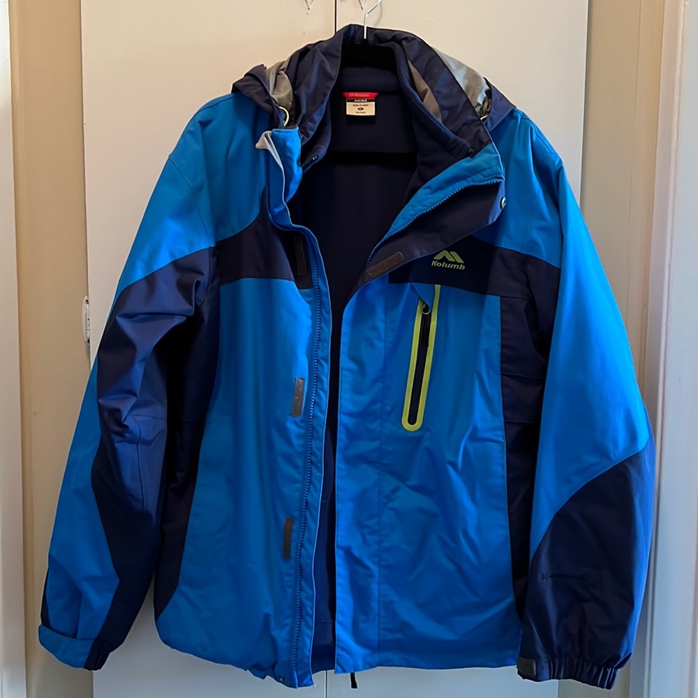 Kolumb hard to find hiking jacket, dark blue/light blue XL